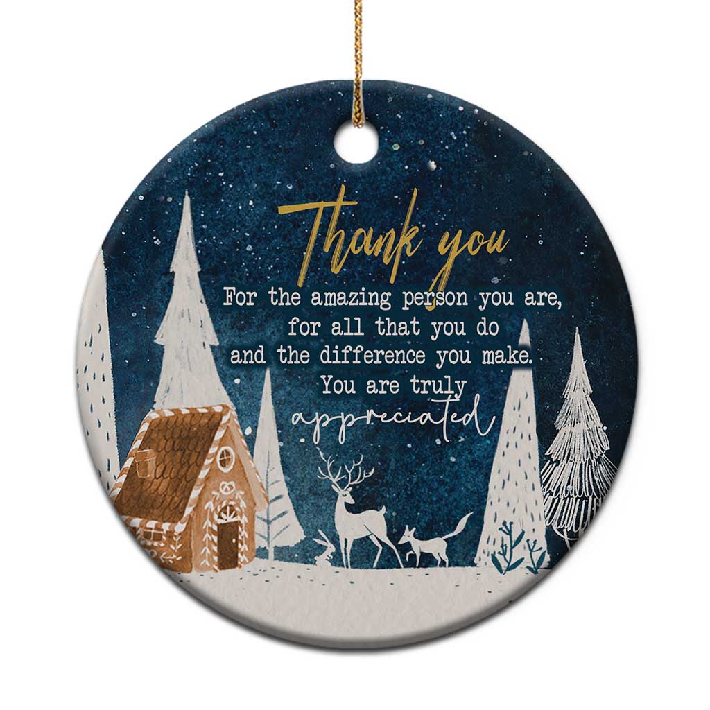 Thank You Gifts Christmas Ornament You Are Truly Appreciated TS09
