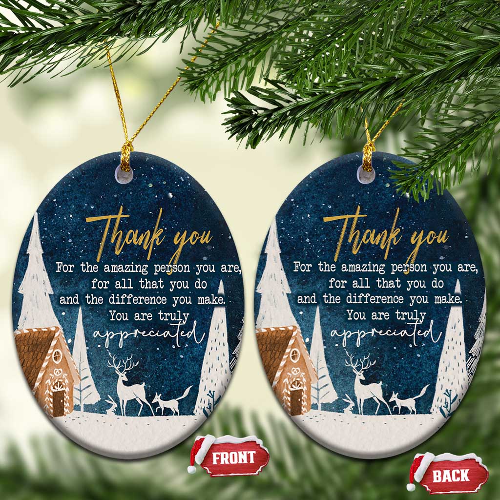 Thank You Gifts Christmas Ornament You Are Truly Appreciated TS09