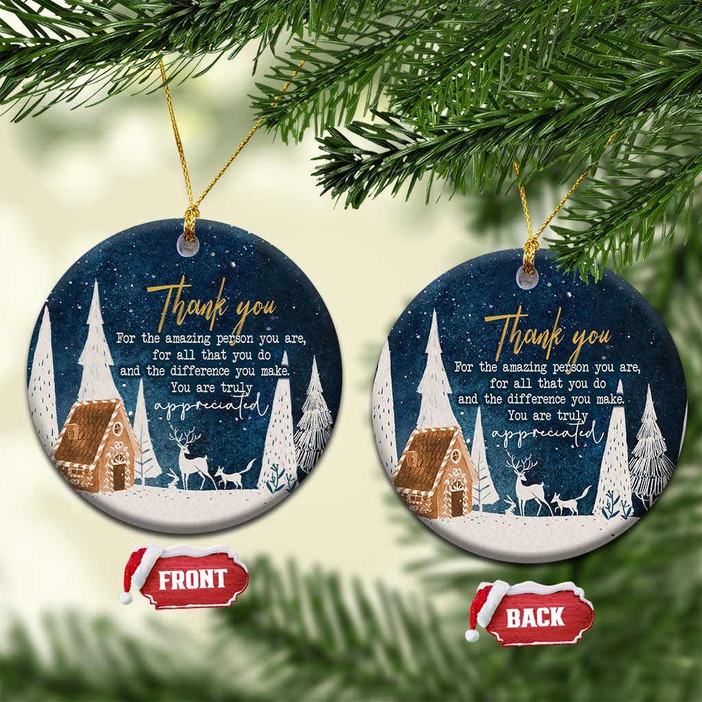Thank You Gifts Christmas Ornament You Are Truly Appreciated TS09