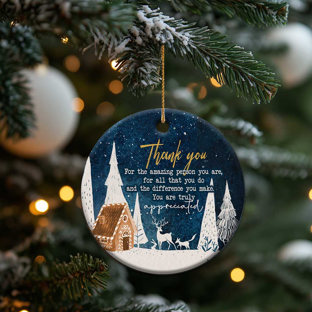 Thank You Gifts Christmas Ornament You Are Truly Appreciated TS09