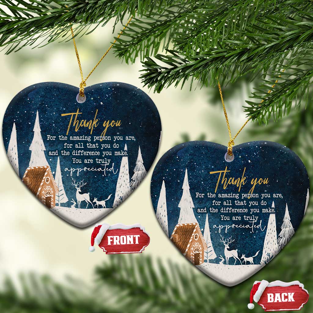 Thank You Gifts Christmas Ornament You Are Truly Appreciated TS09