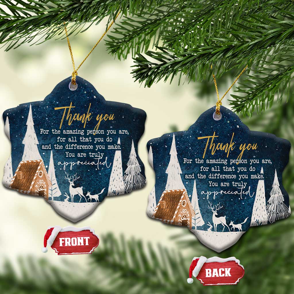 Thank You Gifts Christmas Ornament You Are Truly Appreciated TS09