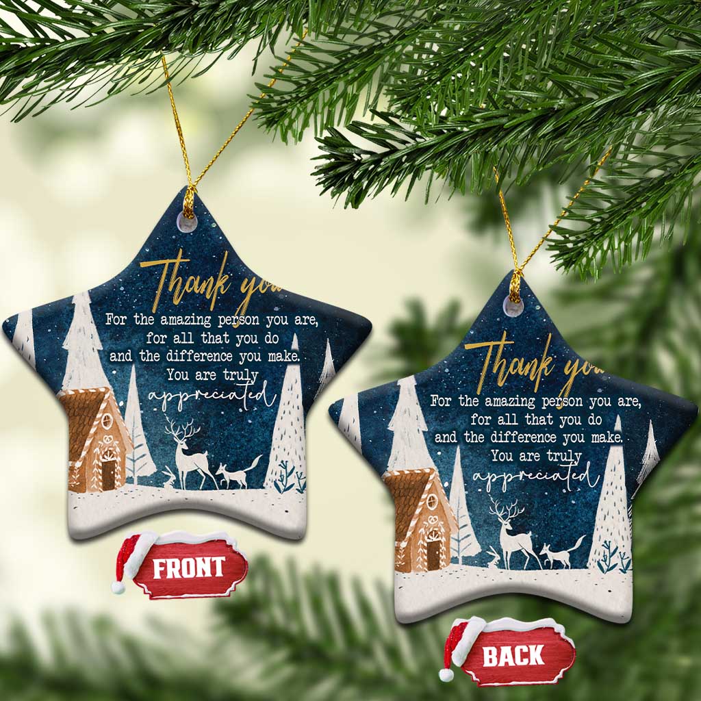 Thank You Gifts Christmas Ornament You Are Truly Appreciated TS09