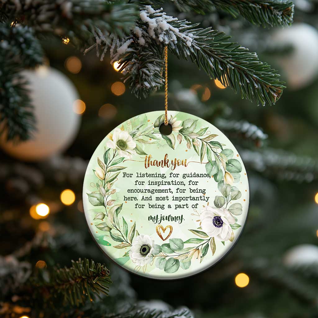 Thank You Gifts Christmas Ornament Most Importantly For Being A Part Of My Journey TS09