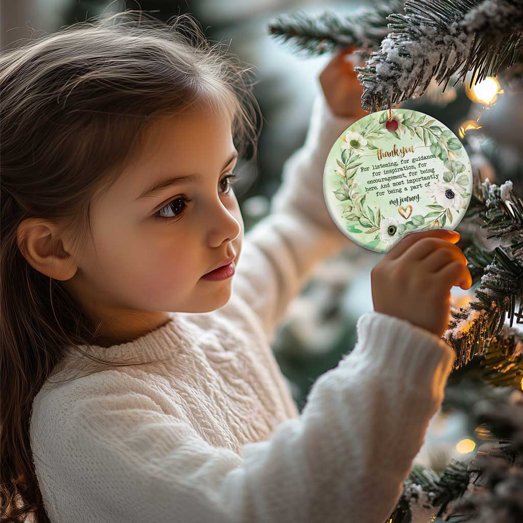 Thank You Gifts Christmas Ornament Most Importantly For Being A Part Of My Journey TS09