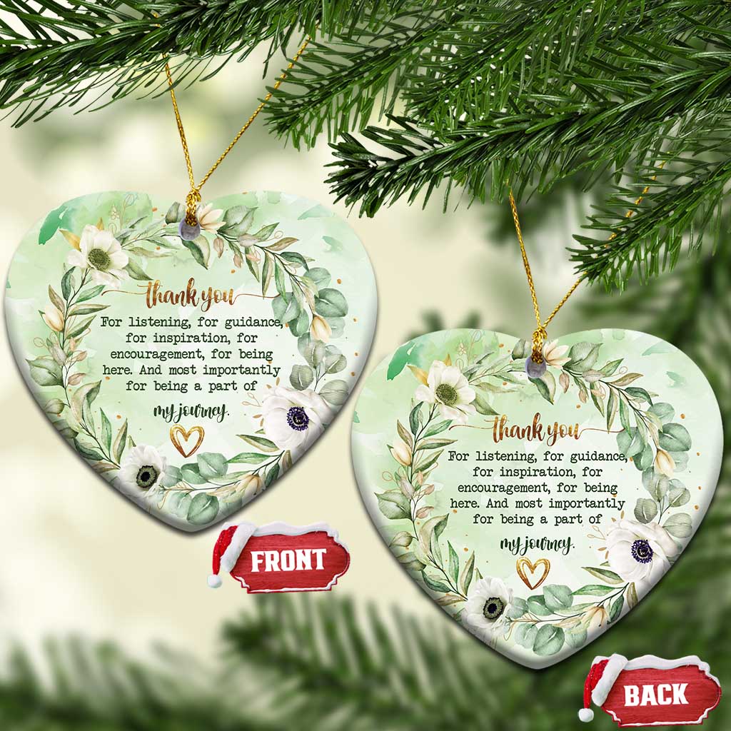 Thank You Gifts Christmas Ornament Most Importantly For Being A Part Of My Journey TS09