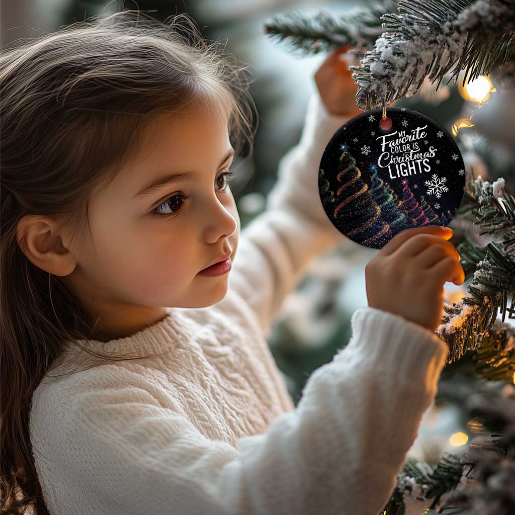 Funny Xmas Christmas Ornament My Favorite Color is Christmas Lights TS09