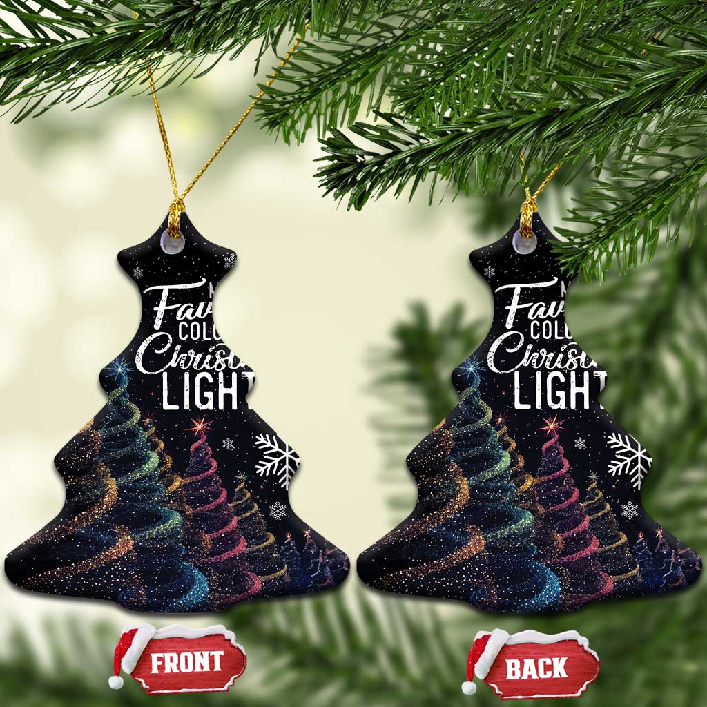Funny Xmas Christmas Ornament My Favorite Color is Christmas Lights TS09