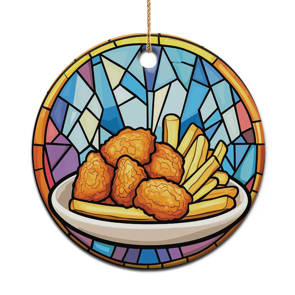 Funny Xmas Chicken Nugget Food Lover Christmas Ornament TS09
