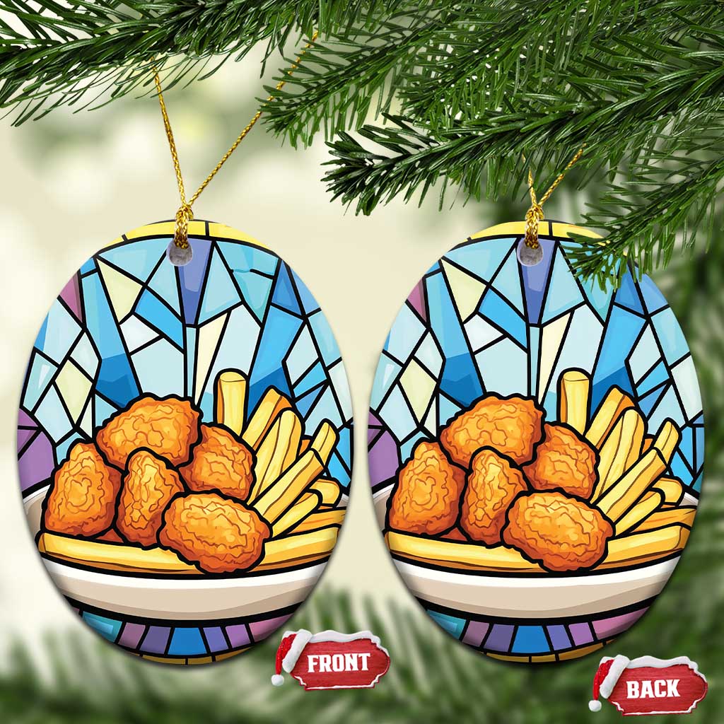 Funny Xmas Chicken Nugget Food Lover Christmas Ornament TS09