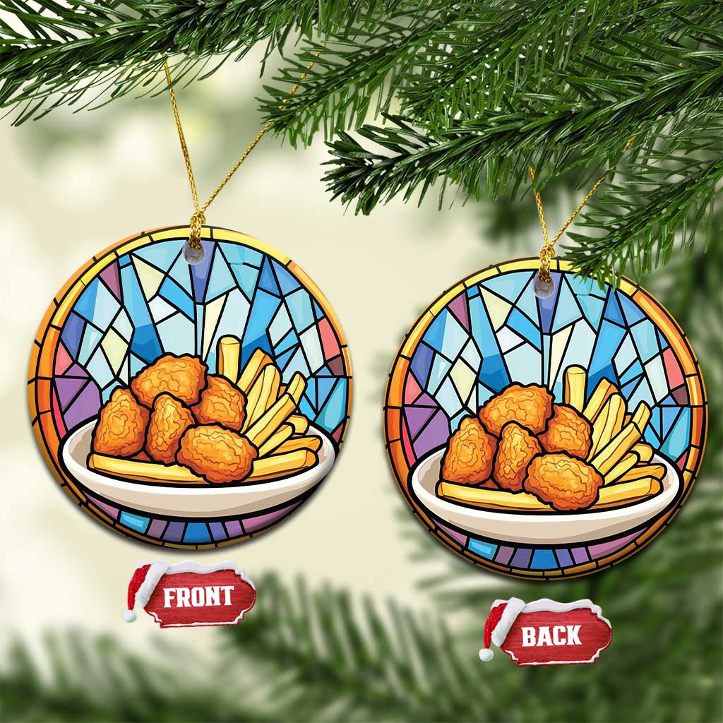 Funny Xmas Chicken Nugget Food Lover Christmas Ornament TS09