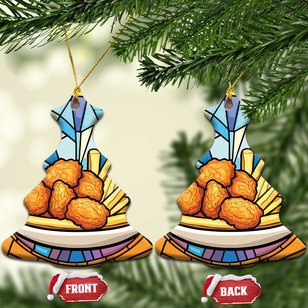 Funny Xmas Chicken Nugget Food Lover Christmas Ornament TS09