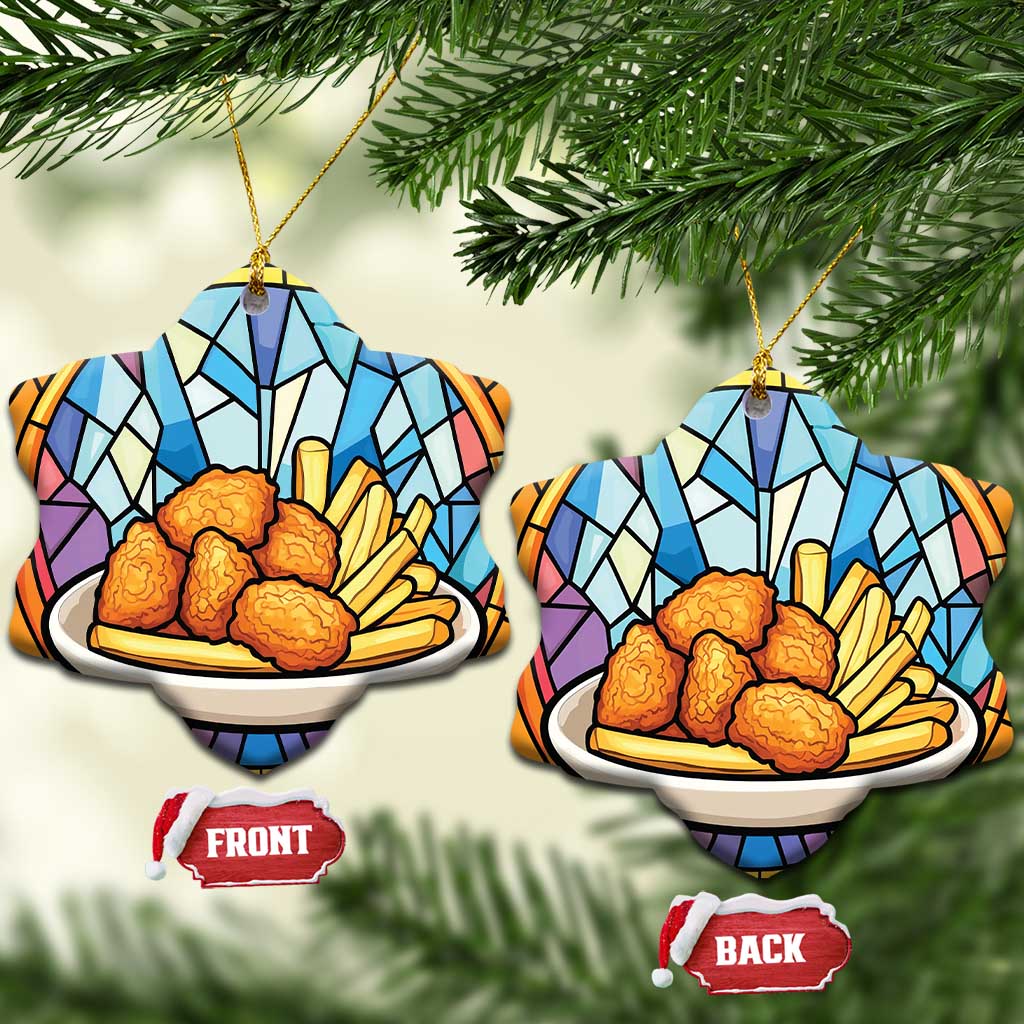 Funny Xmas Chicken Nugget Food Lover Christmas Ornament TS09
