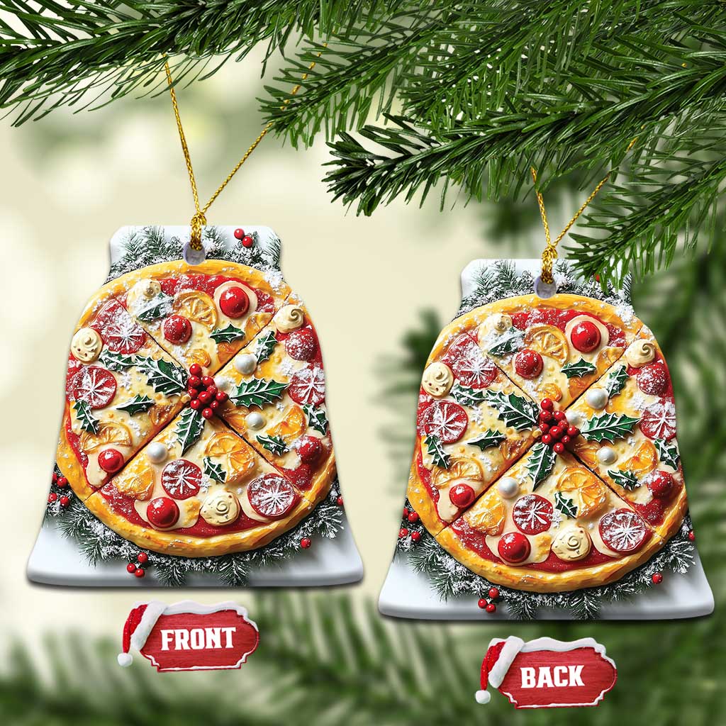 Funny Xmas Pizza Food Lover Christmas Ornament TS09