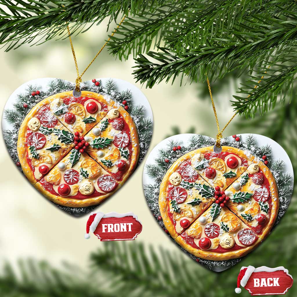 Funny Xmas Pizza Food Lover Christmas Ornament TS09