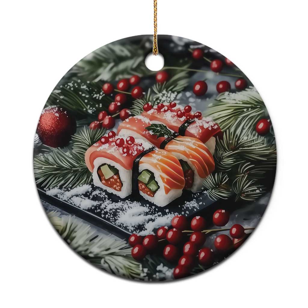 Funny Xmas Sushi Japan Food Lover Christmas Ornament TS09