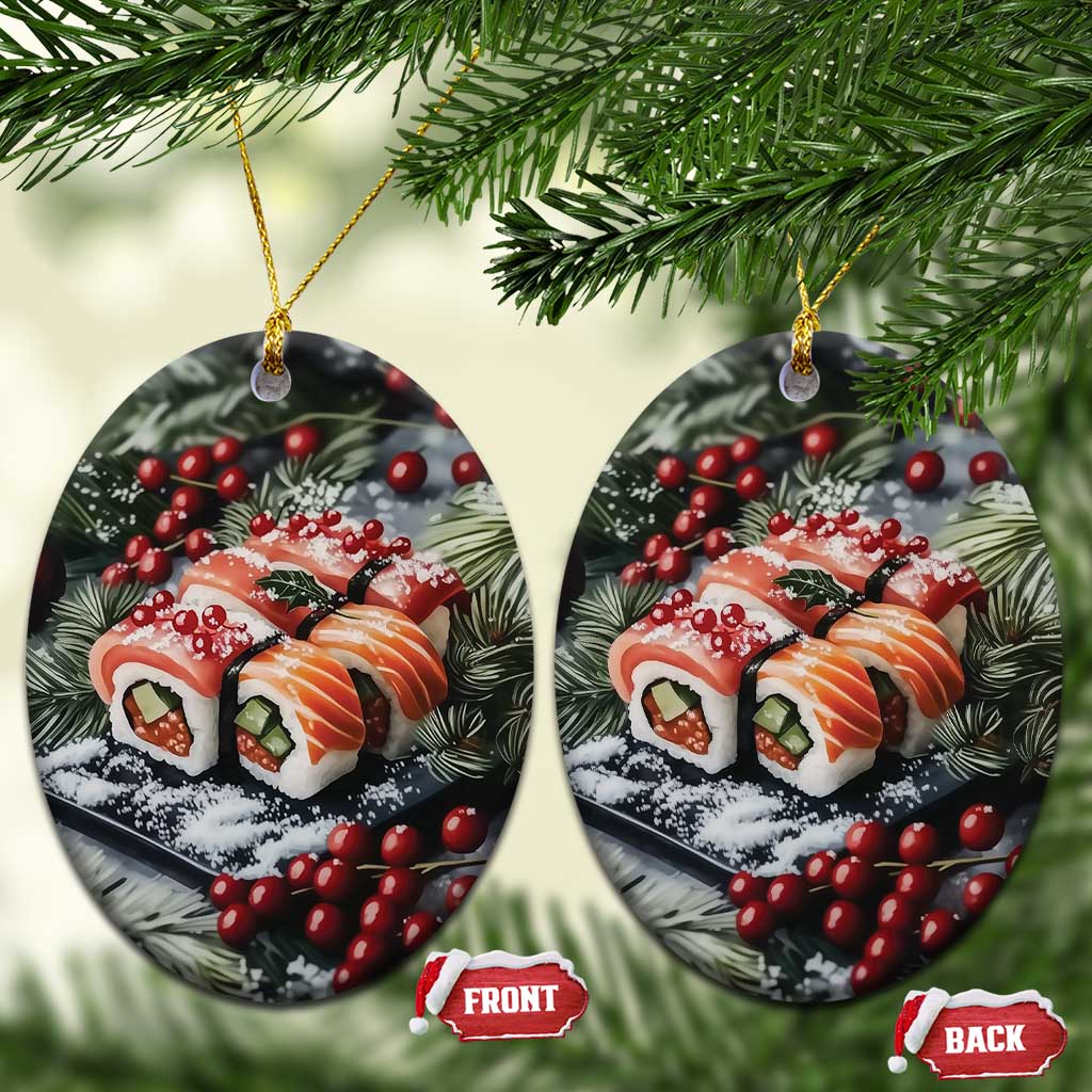 Funny Xmas Sushi Japan Food Lover Christmas Ornament TS09