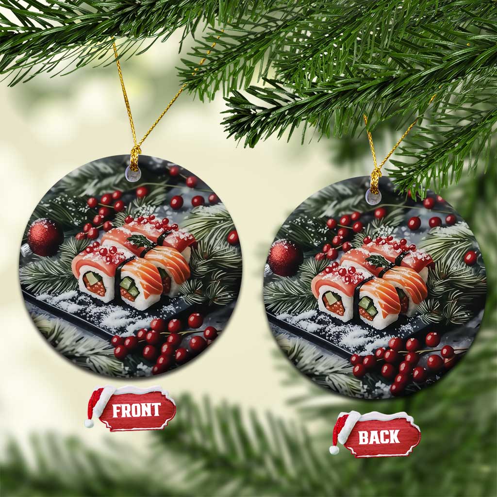 Funny Xmas Sushi Japan Food Lover Christmas Ornament TS09
