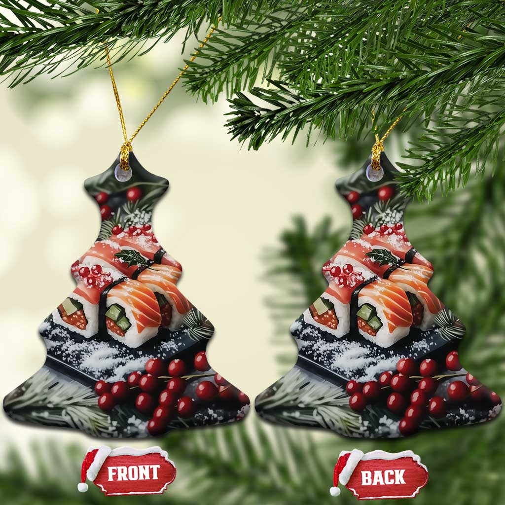 Funny Xmas Sushi Japan Food Lover Christmas Ornament TS09