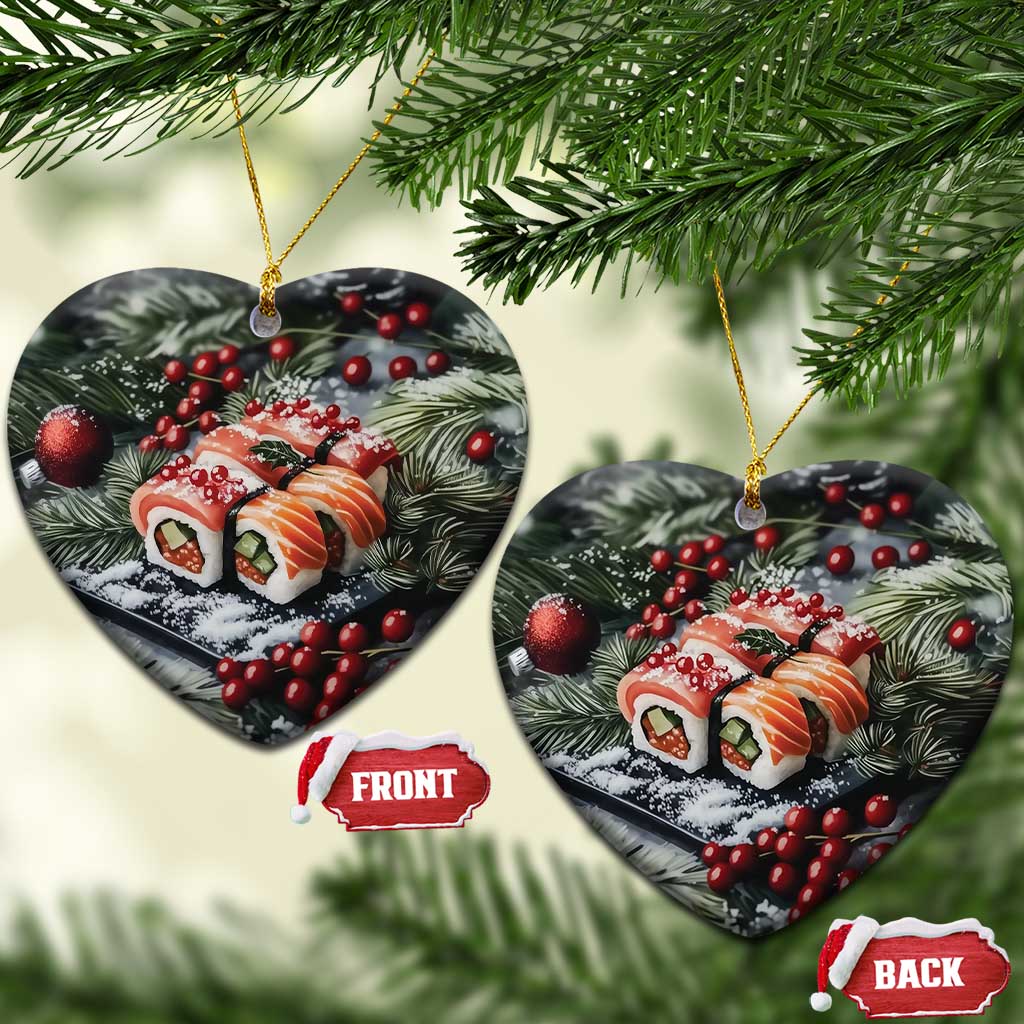 Funny Xmas Sushi Japan Food Lover Christmas Ornament TS09