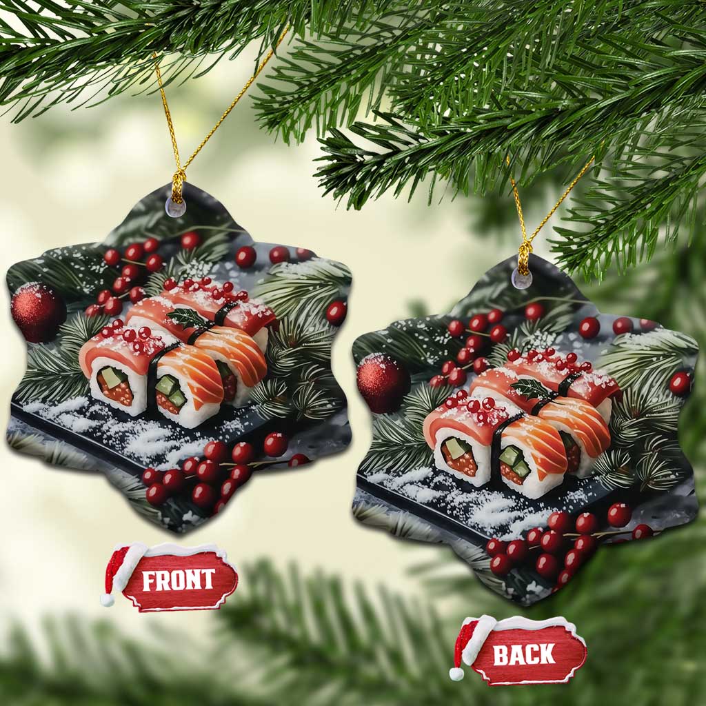 Funny Xmas Sushi Japan Food Lover Christmas Ornament TS09