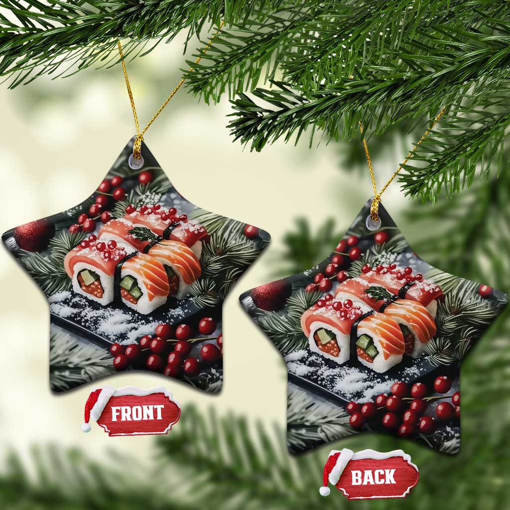 Funny Xmas Sushi Japan Food Lover Christmas Ornament TS09