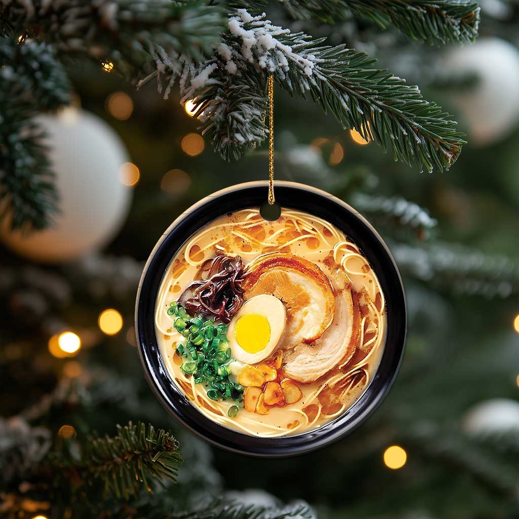 Funny Xmas Ramen Japan Food Lover Christmas Ornament TS09