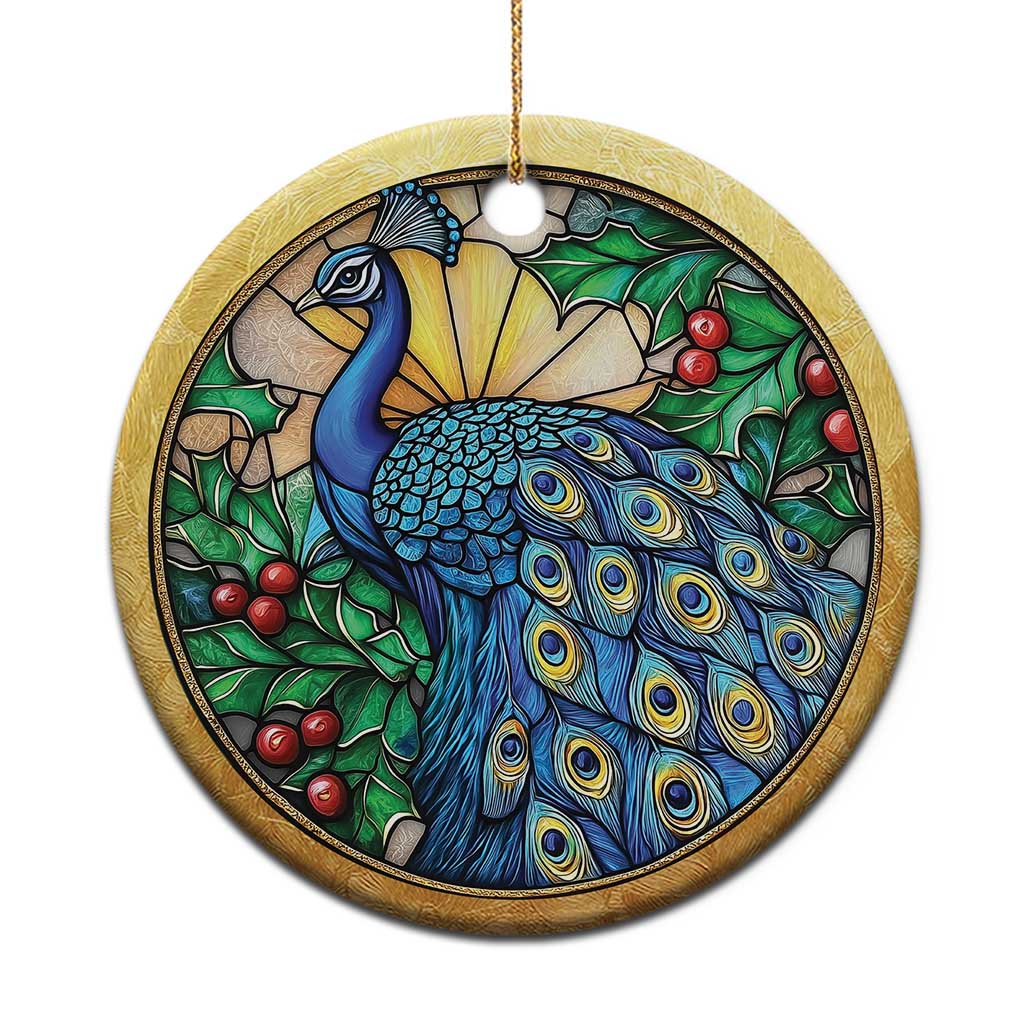 Peacock Christmas Ornament Bird Lover Aesthetic TS09