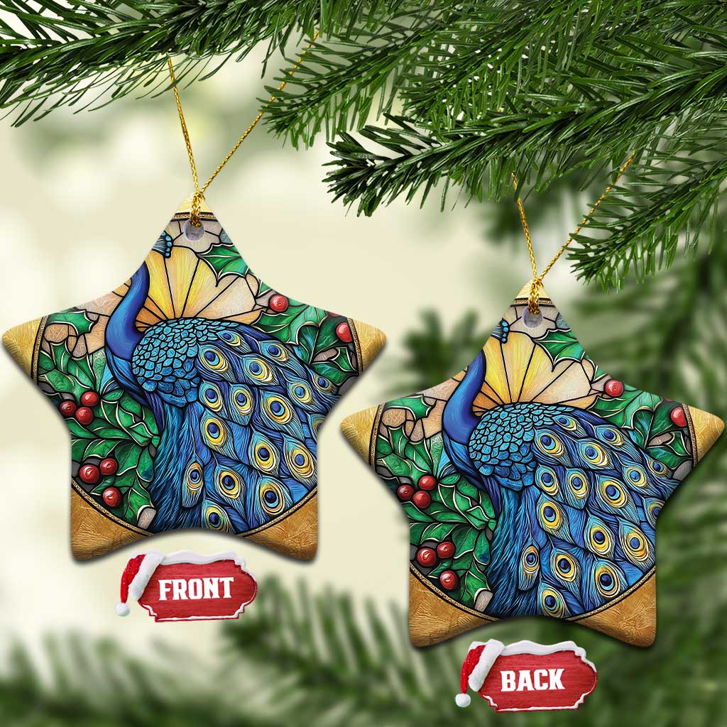 Peacock Christmas Ornament Bird Lover Aesthetic TS09