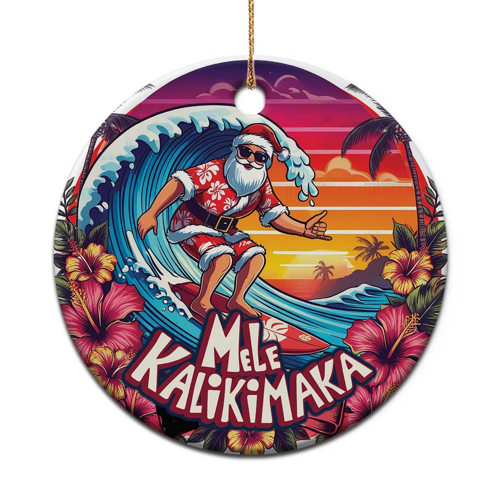 Xmas In Hawaii Christmas Ornament Hawaiian Santa Beach Lover TS09