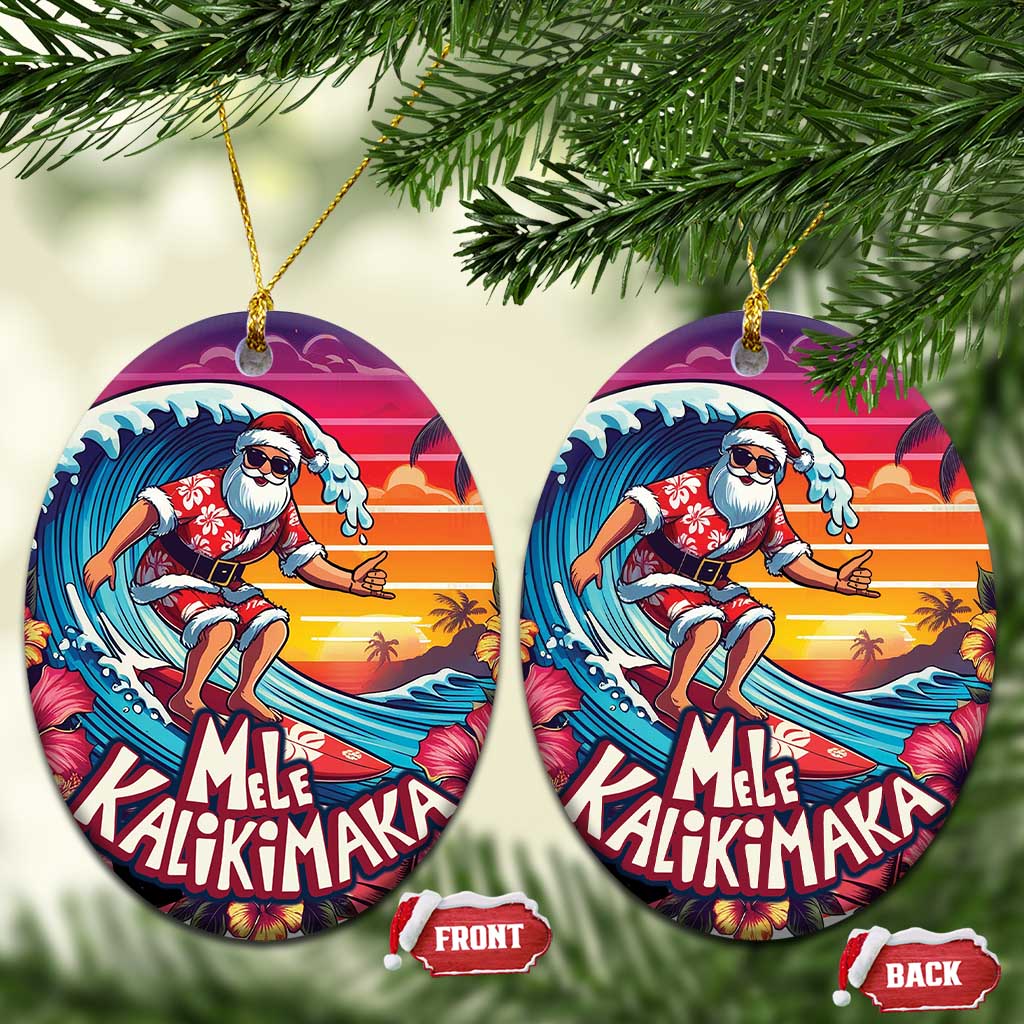 Xmas In Hawaii Christmas Ornament Hawaiian Santa Beach Lover TS09