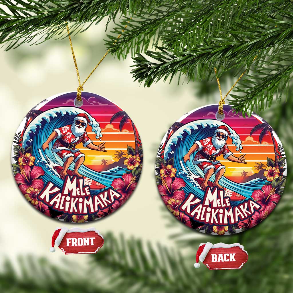Xmas In Hawaii Christmas Ornament Hawaiian Santa Beach Lover TS09