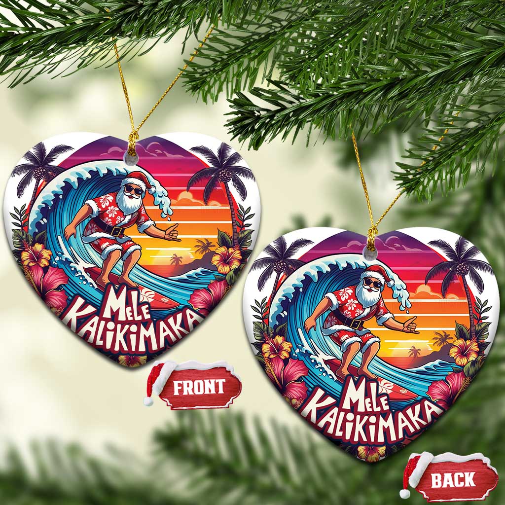 Xmas In Hawaii Christmas Ornament Hawaiian Santa Beach Lover TS09