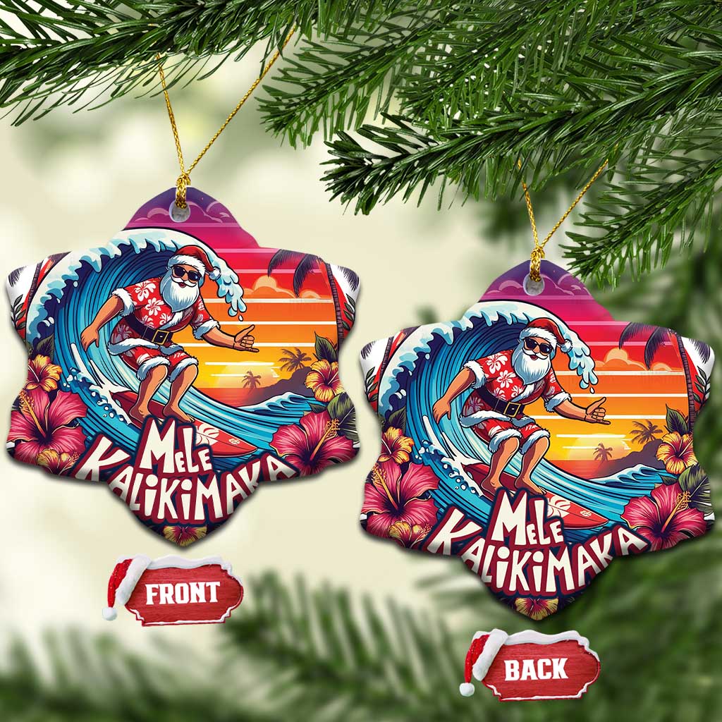 Xmas In Hawaii Christmas Ornament Hawaiian Santa Beach Lover TS09