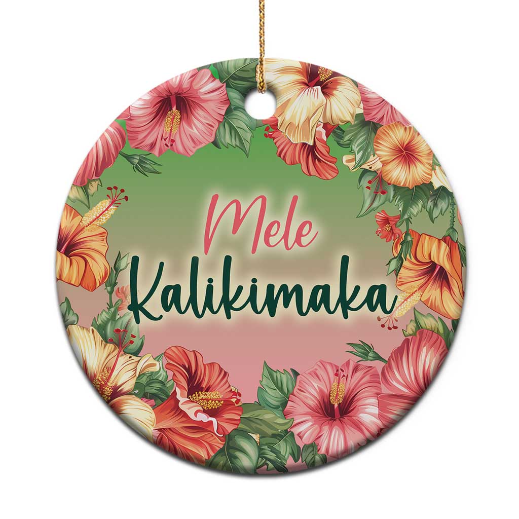 Xmas In Hawaii Christmas Ornament Mele Kalikimaka Beach Hibiscus TS09