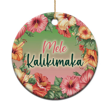 Xmas In Hawaii Christmas Ornament Mele Kalikimaka Beach Hibiscus TS09