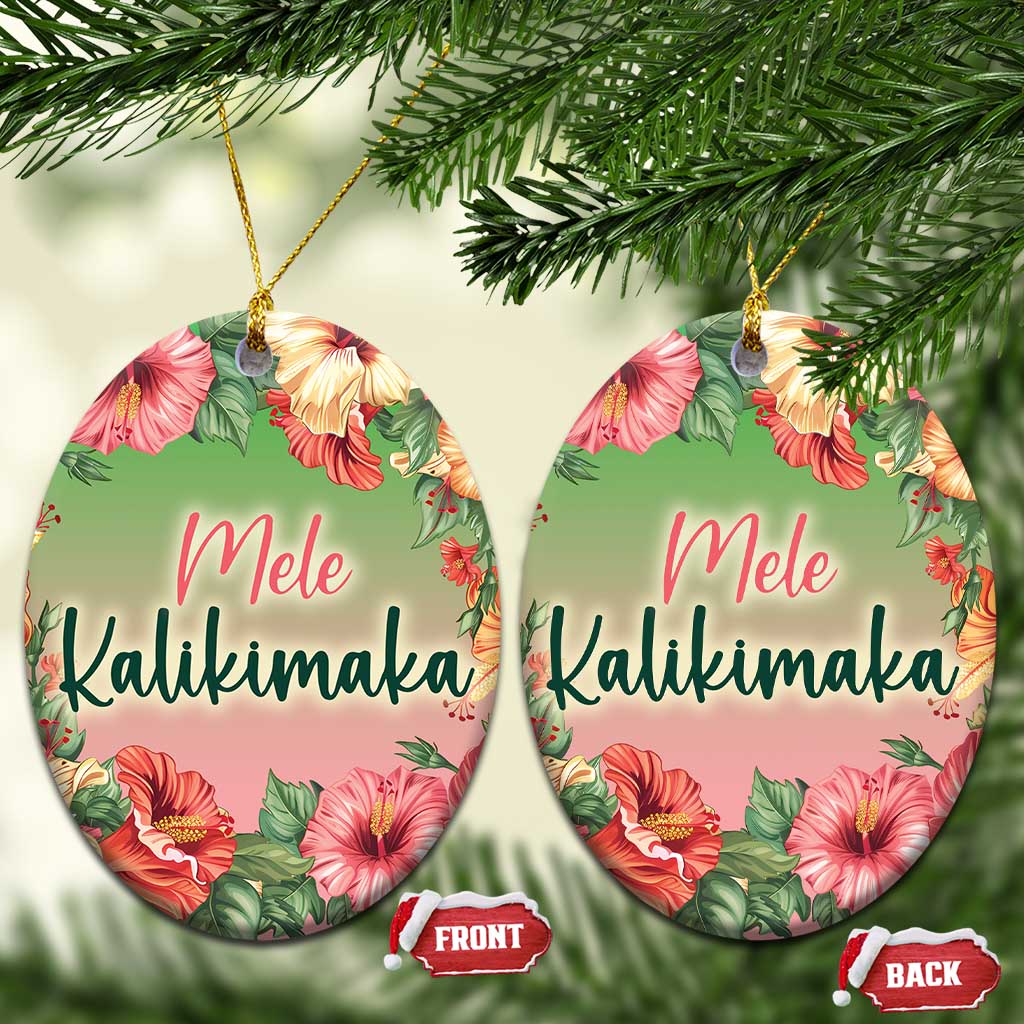 Xmas In Hawaii Christmas Ornament Mele Kalikimaka Beach Hibiscus TS09