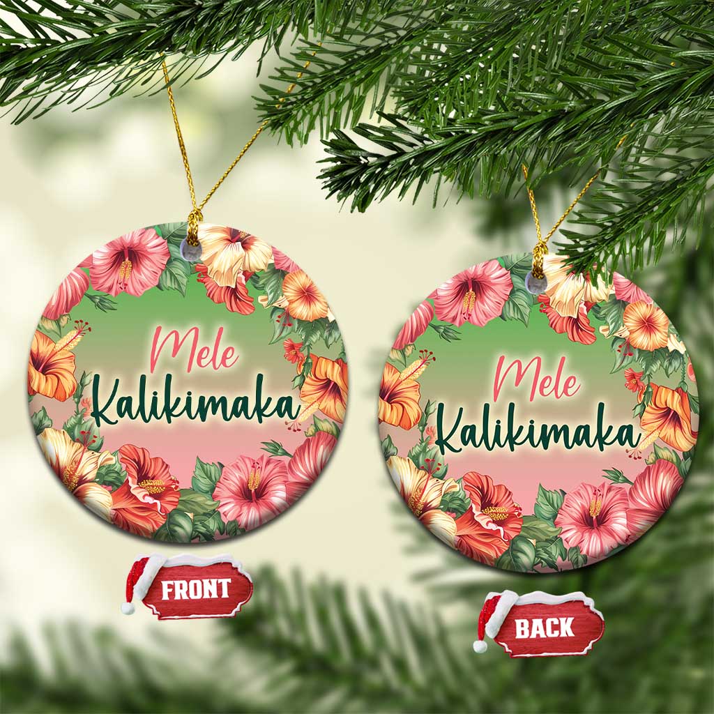 Xmas In Hawaii Christmas Ornament Mele Kalikimaka Beach Hibiscus TS09