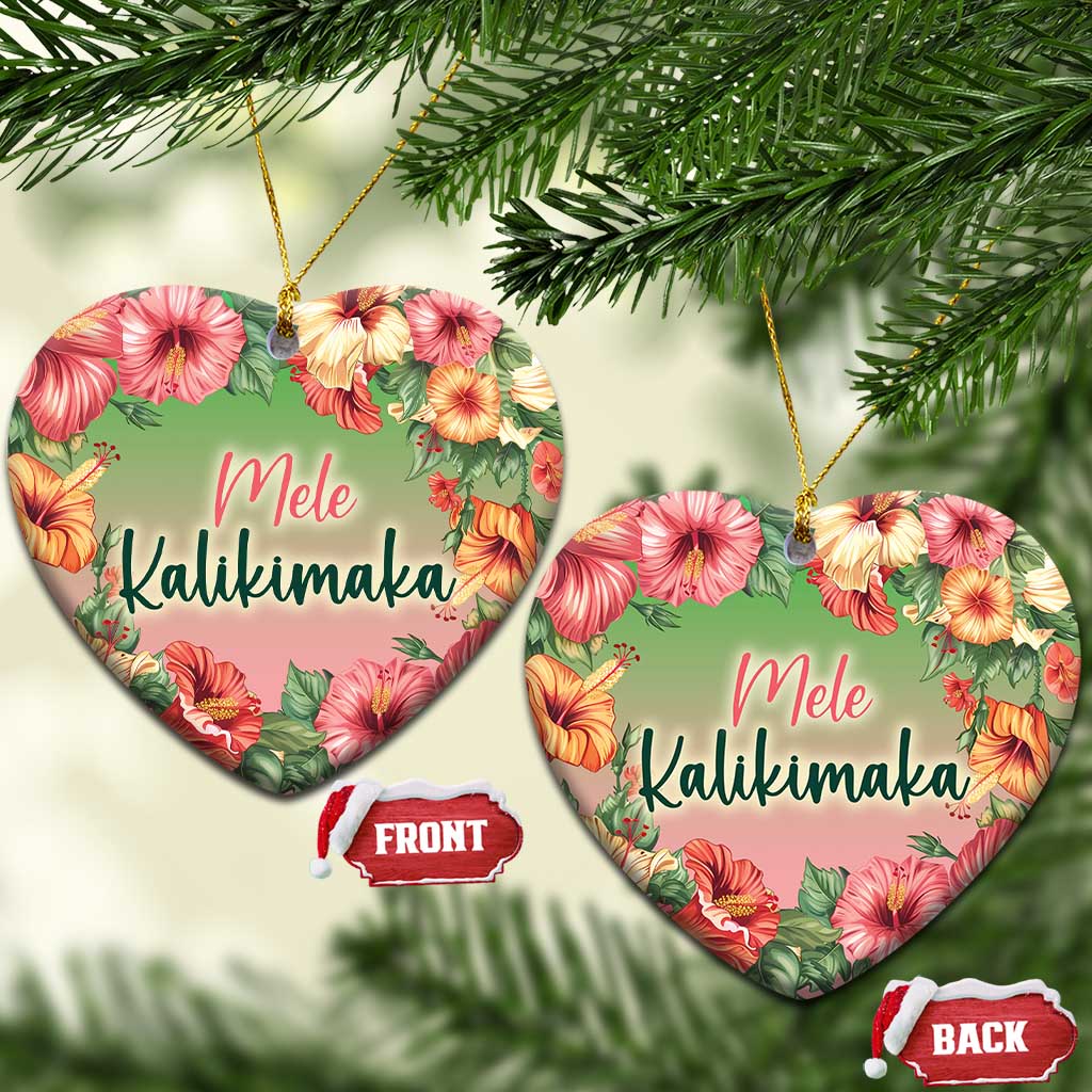 Xmas In Hawaii Christmas Ornament Mele Kalikimaka Beach Hibiscus TS09