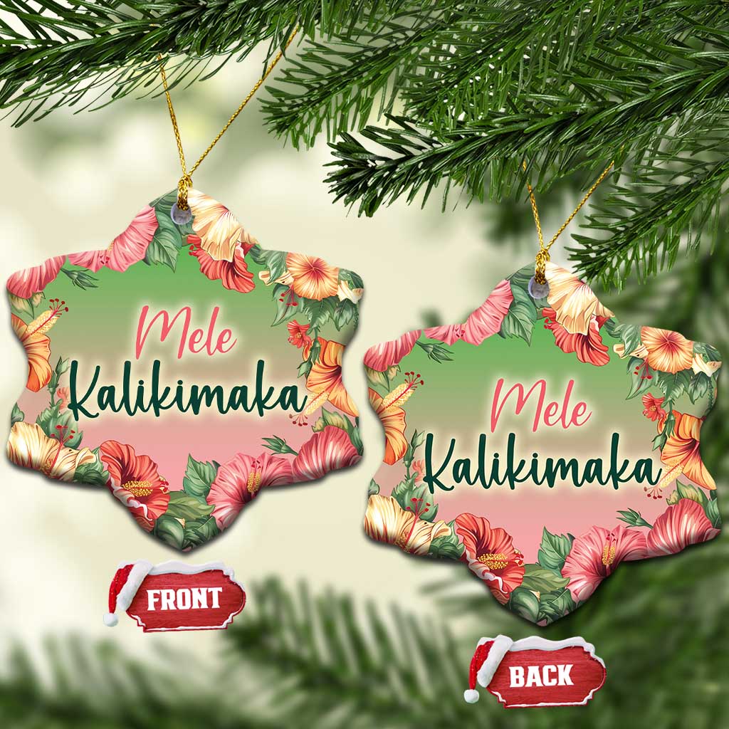 Xmas In Hawaii Christmas Ornament Mele Kalikimaka Beach Hibiscus TS09