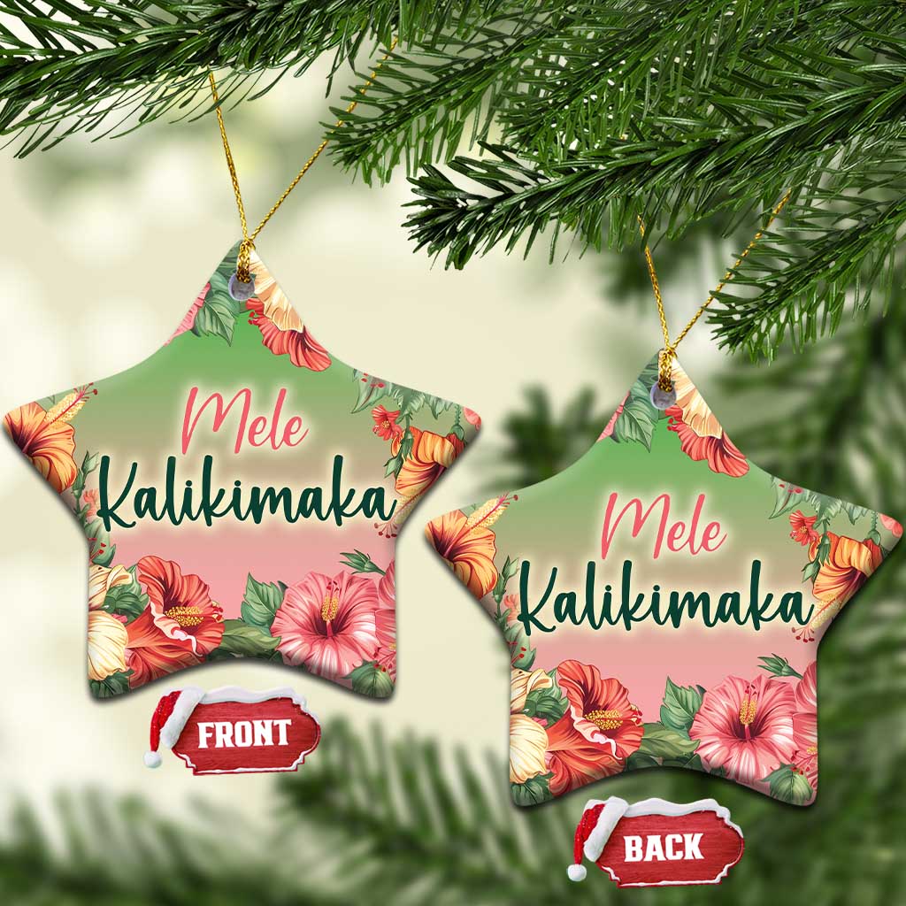 Xmas In Hawaii Christmas Ornament Mele Kalikimaka Beach Hibiscus TS09