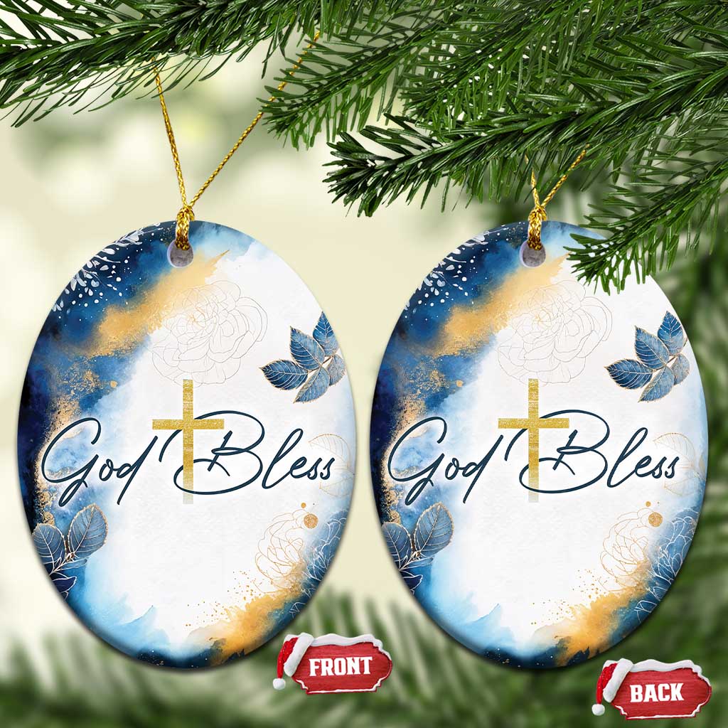 God Bless Christian Christmas Ornament TS09
