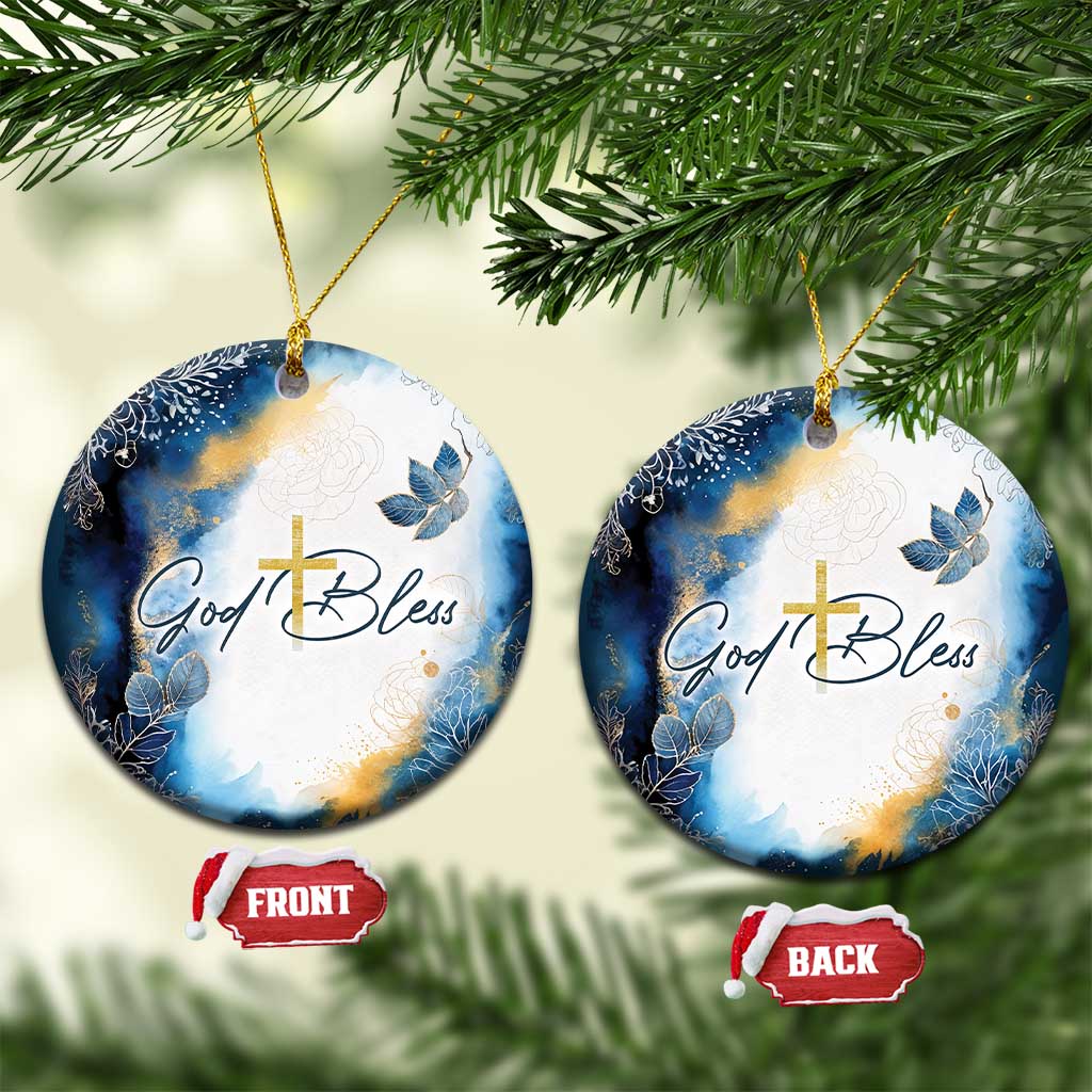 God Bless Christian Christmas Ornament TS09