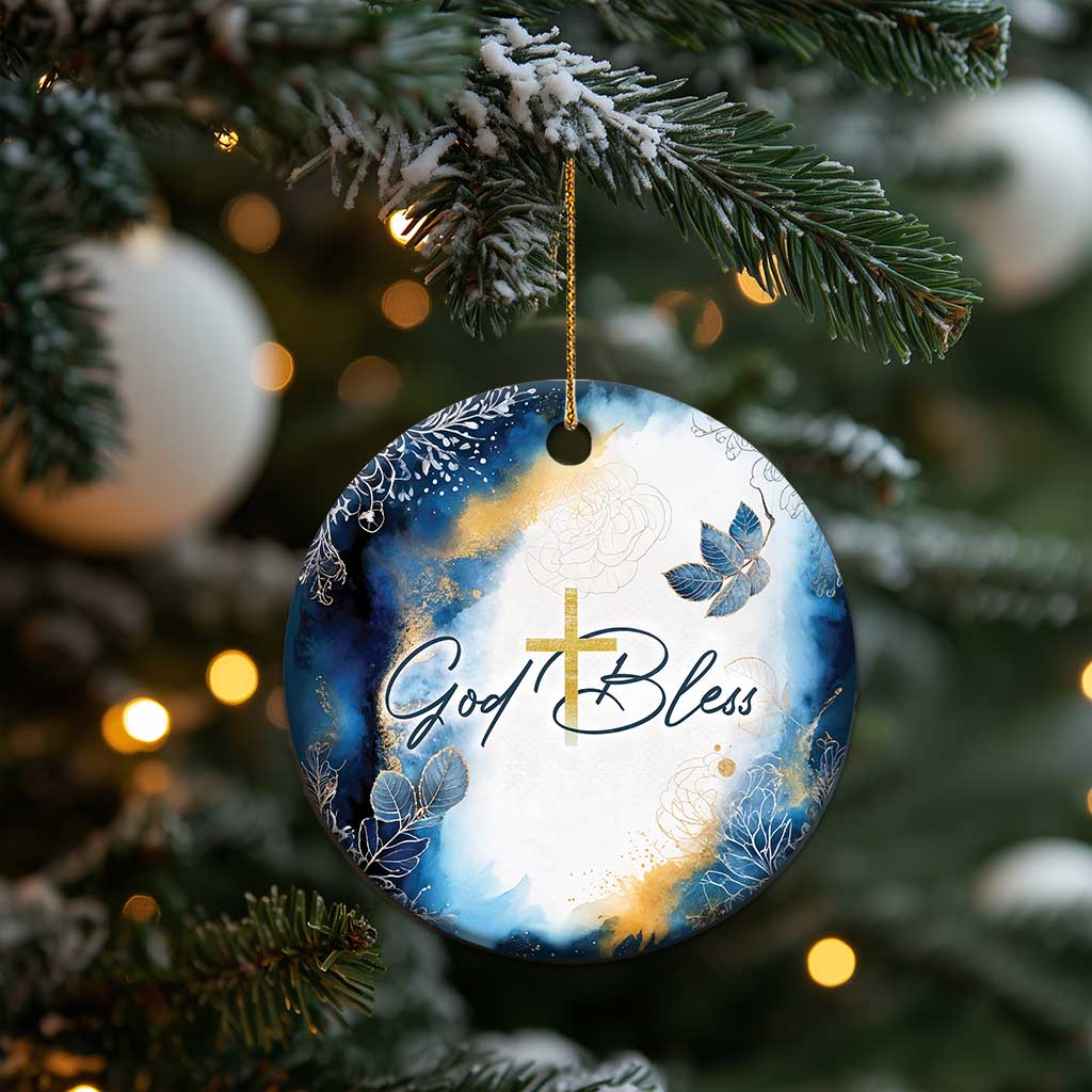 God Bless Christian Christmas Ornament TS09