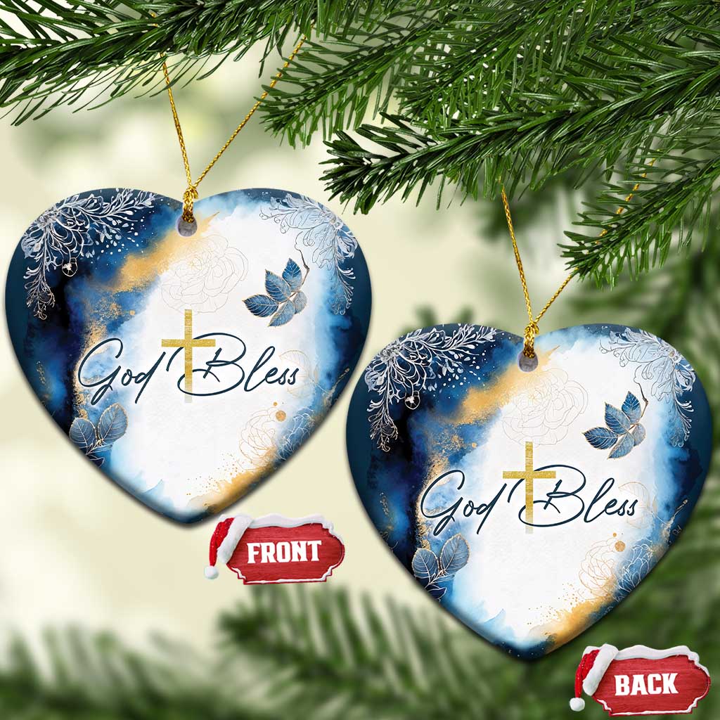 God Bless Christian Christmas Ornament TS09