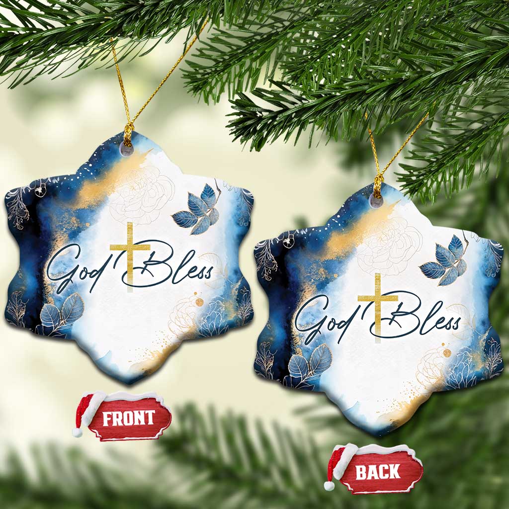 God Bless Christian Christmas Ornament TS09