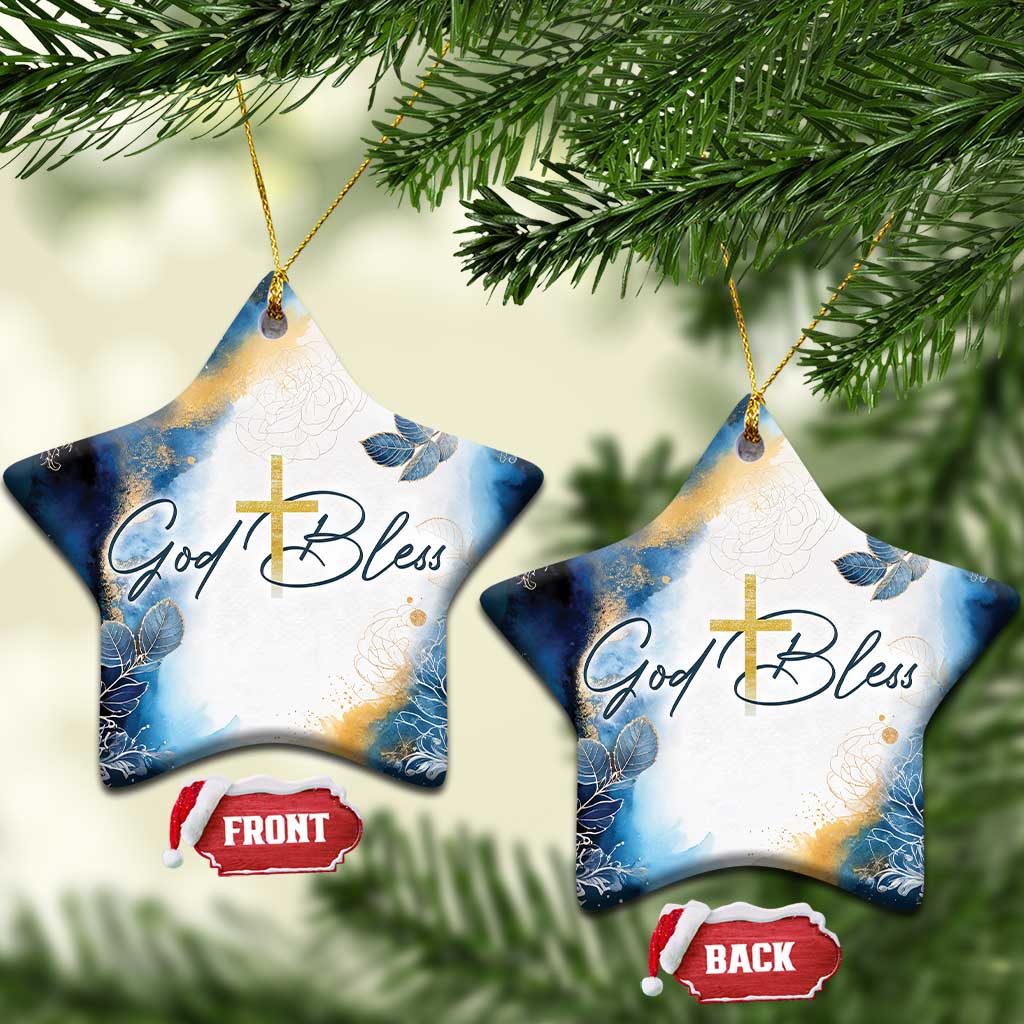 God Bless Christian Christmas Ornament TS09