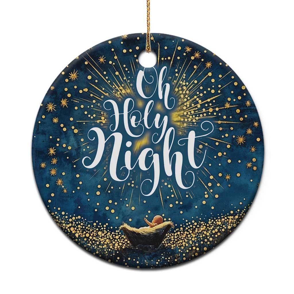 Oh Holly Night Nativity Xmas Christian Christmas Ornament TS09
