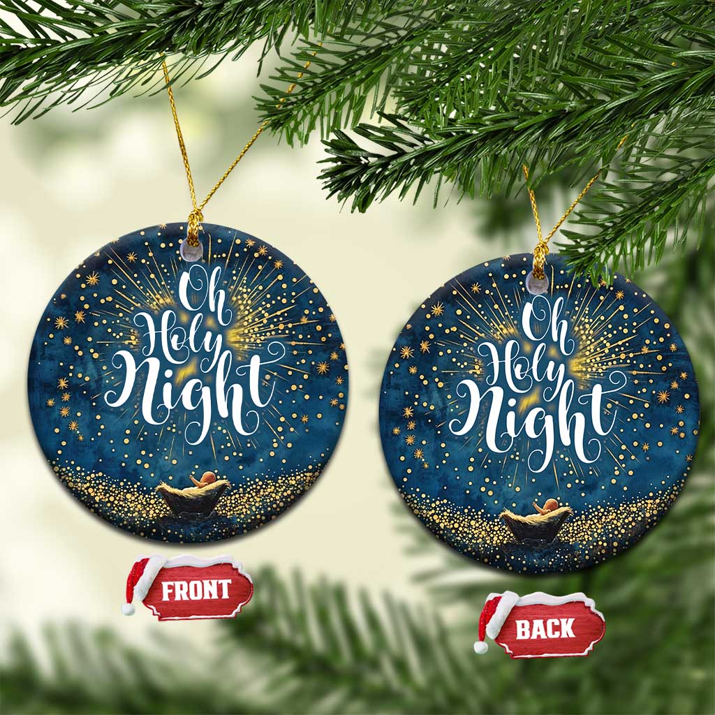 Oh Holly Night Nativity Xmas Christian Christmas Ornament TS09
