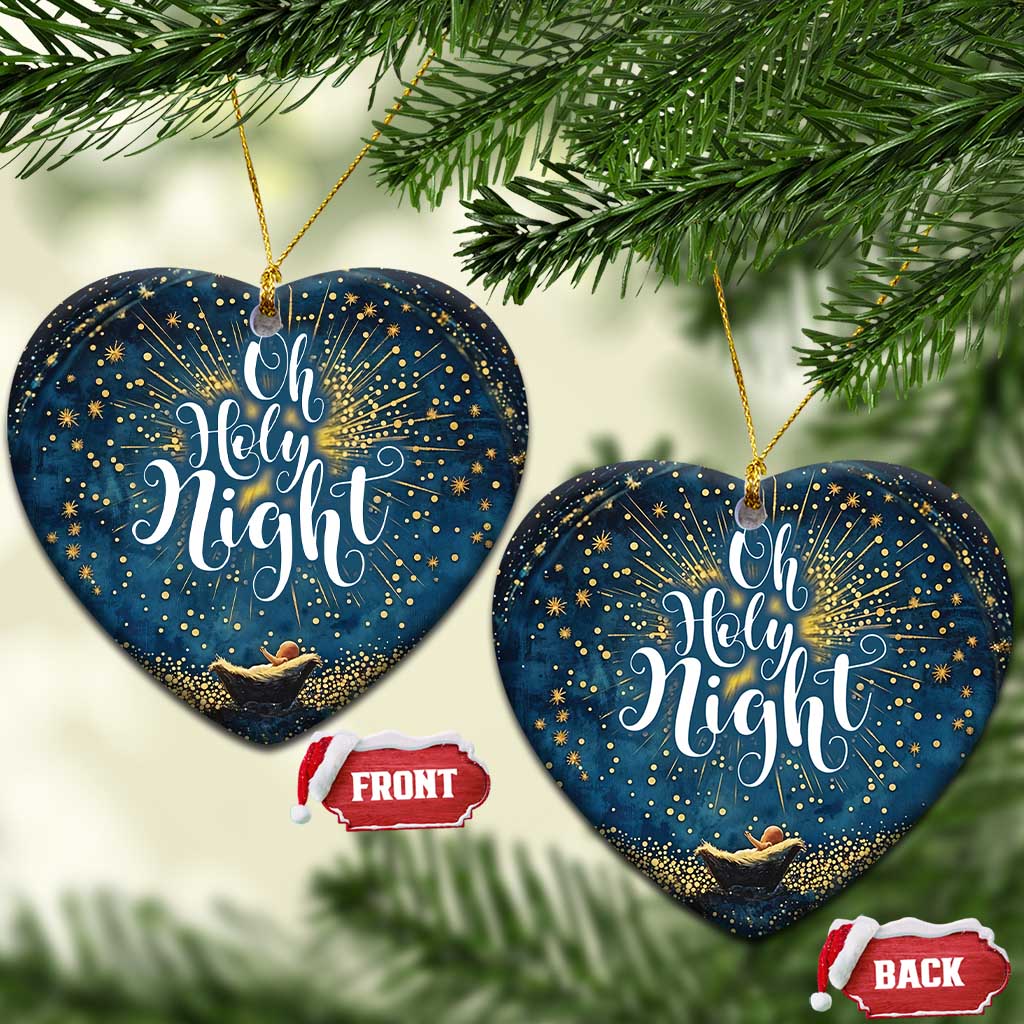 Oh Holly Night Nativity Xmas Christian Christmas Ornament TS09